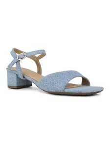 Inc.5 Womens Blue Party Wear Solid Square Heels