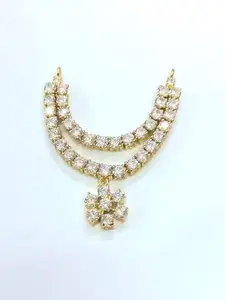 Premanjali Metallic Diamond Studded gold plated ladu gopal necklace imported
