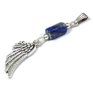 ASTROGHAR Lapis Lazuli Angel Wings Crystal Pendant For Men And Women