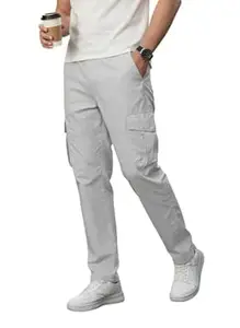 TAGAS Men’s Cotton Cargo Pants | Men Cargo Jogger Pant | Slim Fit Track Pants with Side Pockets | Stylish Streetwear Lower for Gym, Casual & Travel