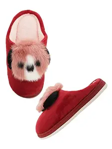 Sapatos Women Casual Bedroom Slippers, Ideal for Women (ST-6290-Red-40)