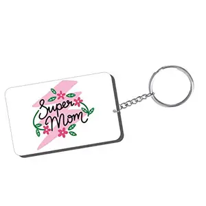 Family Shoping Mothers Day Gifts Super Mom Keychain Keyring for Car Home Office Keys