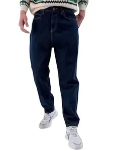 The Indian Garage Co Men Loose Tapered Solid Mid-Rise Jeans