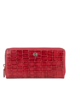 Da Milano Genuine Leather Red Ladies Wallet (LW-0840Q)