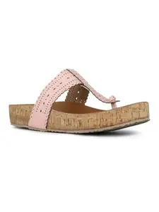 Inc.5 Womens Peach Casual Solid Ethnic Casual Flats