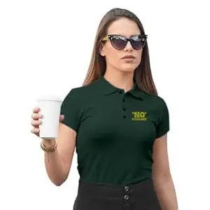 FIGHTERHERO Polo Collar T Shirt for Women | Office Collar Tshirt | Cotton Rich Formal T-shirt | Half Sleeve Polo Tshirts | Wrinkle-Resistant | Colors Dont Fade | Soft & Comfortable | No Excuses Design