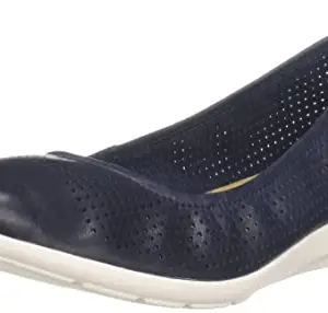 Clarks Womens Ballerina 715 Navy Leather Ballet Flat - 3.5 UK (26166715)