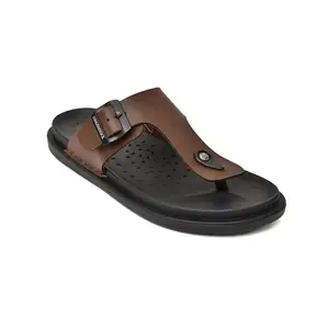 XYMBOLIC Slipper for Men || Lightweight || Comfort and Style || Skid Resistant || Comfort for Every Step|| Flip-Flop & Sliders for Mens (Brown, UK Footwear Size System, Adult, Men, Numeric, Medium, 8)