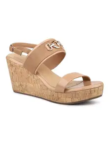 Inc.5 Women Beige Wedge Heels