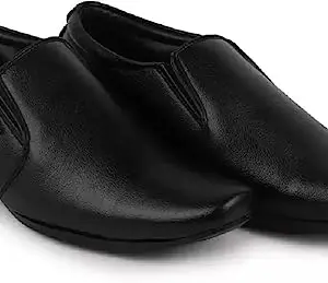 Bata Men's 851-6619-41 Black Formal Slip on Shoes (7 UK)