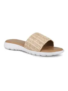 Inc.5 Womens Beige Casual Solid Open Toe Flats Mules