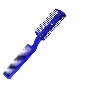 AARU MALL Razor Comb,Hair Cutter Comb, Hair Razor with Comb, Split Ends Hair Trimmer Styler, Double Edge Razor Blades, for Hair Cutting and Styling (Multicolor, Pack of 1)