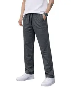 Mack Jonney Men’s Textured Trackpants | Slim Fit | Breathable Stretch Fabric | Elastic Waist | Sportswear for Workout, Running & Casual Wear-1