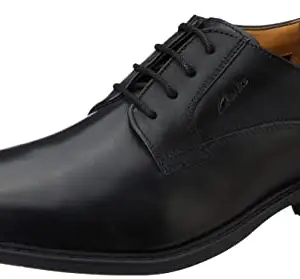 Clarks Quinwood Plain Black Leather