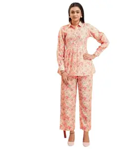 PREYSI FASHIONS Co-ord Set Elevate Your Style with Our Trendsetting Co-ord Set - Unmatched Coordination for Effortless Fashion (M, Pink)