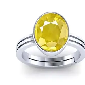 BARMUNDA gems 8.00 Ratti Yellow Sapphire Gemstone Certified Pukhraj Stone Lab Tested For Men And Women