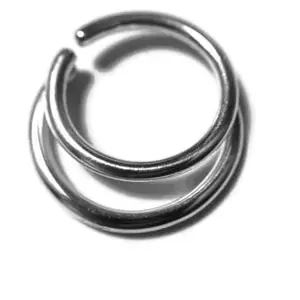 Double Layered Septum Ring ~ Double Nose Hoop ~ Nickel-Free 925 Sterling Silver ~ 2 in 1 Stacked Daith Piercing ~ Simple Double Hoop Jewelry