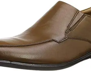 Clarks Mens Bensley Step Dark Tan Lea Uniform Dress Shoe (26147687) Uk-10