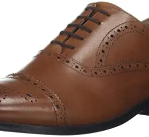 HATS OFF ACCESSORIES Genuine Leather Tan Oxford Brogues Shoes