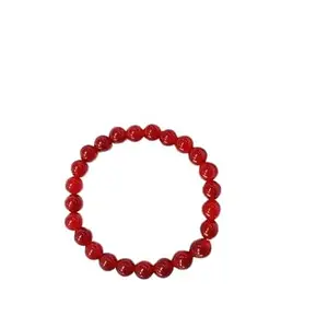Gallery Millennium The Millennium Gallary Red Ruby Stone Original Certified Bracelet Classic Round Beads Handband Fully Stretchable Burma Manikya Bracelet For Gifting Purpose रूबी ब्रेसलेट