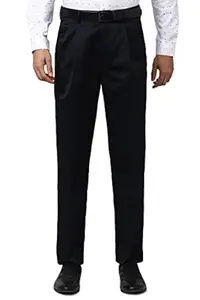 Peter England Men's Regular Fit Mid Rise Pants