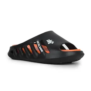 Liberty A-HA ZQ-JR-M6 Casual Slider For Men With EVA Sole | PU Outsole - Comfortable & Cushioned Footbed | Durable & Lightweight | Latest & Trendy Design | Stylish Footwear (Black-40 EU)