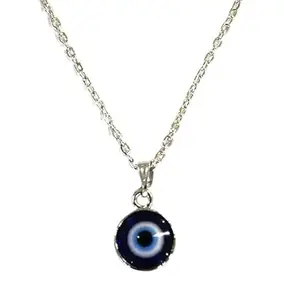 Blue Cats Evil Eye Pendant with Chain for Men and Women