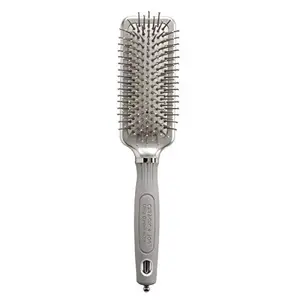 Olivia Garden Ceramic with Ion XL Pro Small Paddle Brush (USA) Ion Charged Soft Touch Bristles, Professional Flat Hair Brush, Ideal for Blow Drying, Styling