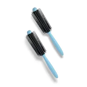 MICLAC Professional round comb for Curly Haired women,Straightening Round comb for girls & boys - Pack Of 2 (Random colors)