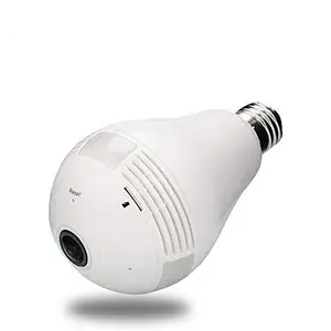 CP PRO CP PRO 360 Degree Wireless Panoramic Bulb 360° IP Camera with Night Vision, 2-Way Audio and Micro 128GB SD Card Support(1 Year Warranty) (Bulb Camera)