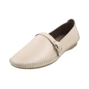Mochi Women Synthetic Leather Casual Shoes UK/7 EU/40 (31-276) Beige