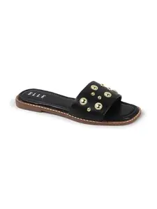 ELLE Women Fashion Sandal,Black,UK-7