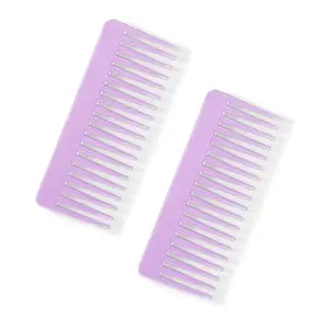 MICLAC Wide tooth comb small - Pack Of 2 (Random colors)