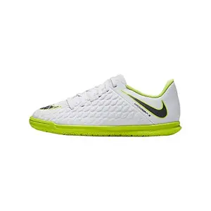 Nike Unisex Kids Jr Hypervenom 3 Club Ic White/MTLC Cool Grey Football Shoes - 3.5 UK/India(36 EU)(4Y US)(AJ3789-107)