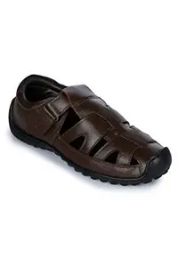 Coolers (from Liberty) Men's Brown Leather Sandals and Floaters - 10 UK/India (45 EU) (5131670166450), tan (LOM-428)