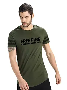 TRENDS TOWER Mens Printed T-Shirt Olive