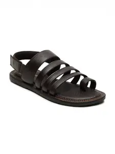 Kosher Sandals for Men | Comfortable | Cushioned Insole | Back Strap Formal & Casual Wear Sandal Brown
