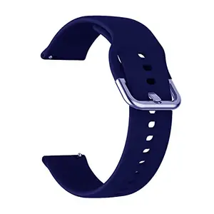 AONES 22mm Silicone Belt Watch Strap with Metal Buckle Compatible for Gear S3 Frontier Watch Strap Blue