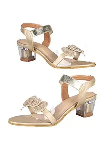 Bagadiya Trading Walktrendy Womens Synthetic Gold Sandals With Heels - 6 UK (Wtwhs476_Gold_39)