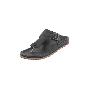 Mochi Men Black Slip-on T-strap Comfort Chappal UK/10 EU/44 (16-852)