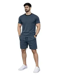 Mack Jonney Men's Polyester Lycra Tracksuit | Lightweight Sports & Gym Wear | Comfortable Running & Training Track Suit for Men-MJ-185