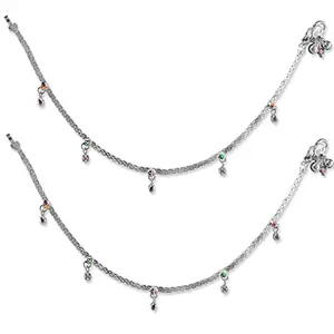 TARAASH 925 Sterling Silver Beads Anklets For Women