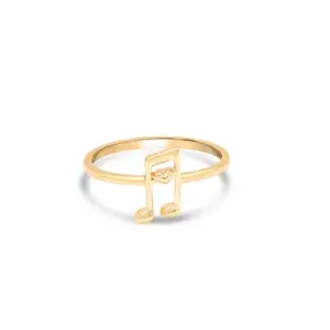 Mia by Tanishq 14 KT Gold Harmonic Beat Finger Ring for Women