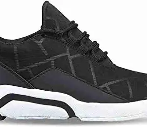 Generic WHEZKAR Sunrise flip-Flop Canvas Shoe Black Color Shade-5 Size - 8 for Mens & Boys Sporty Fashionable useWHEZ-BLK5-8AP-89