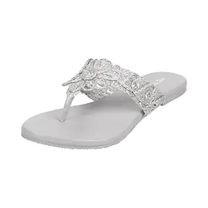 Metro Women Grey Flat Fashion Slip-on UK/4 EU/37