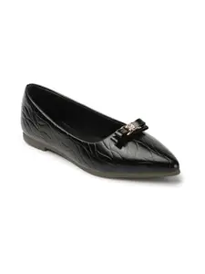 ICONICS Women's Slip On Ballerinas Colour-Black, Size-UK 6