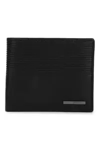 Allen Solly Men Black Solid Leather Wallet