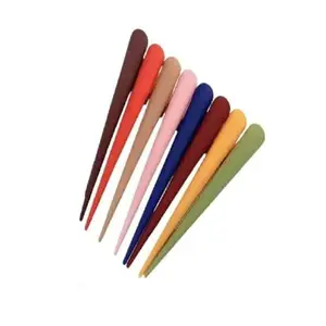 6 Pcs 4.7 Inch Long Plastic Alligator Hair Clips for Styling Colorful Non Slip Duckbill Barretts Grips Clamps Hair Pins Accessories for Women Girls