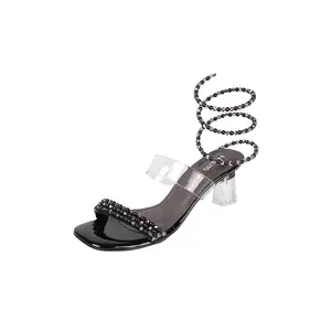 Metro Women Black Ethnic & Traditional Back Strap UK/8 EU/41(35-1341)