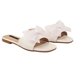 Shoetopia Girls White Stylish Trending Flats